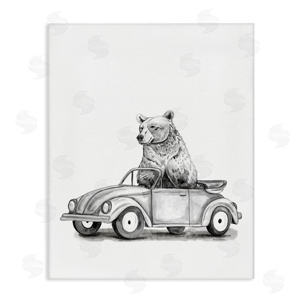 stupell industries Rachel Nieman | Bear in Hot Rod