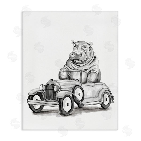 stupell industries Rachel Nieman | Hippo in Hot Rod