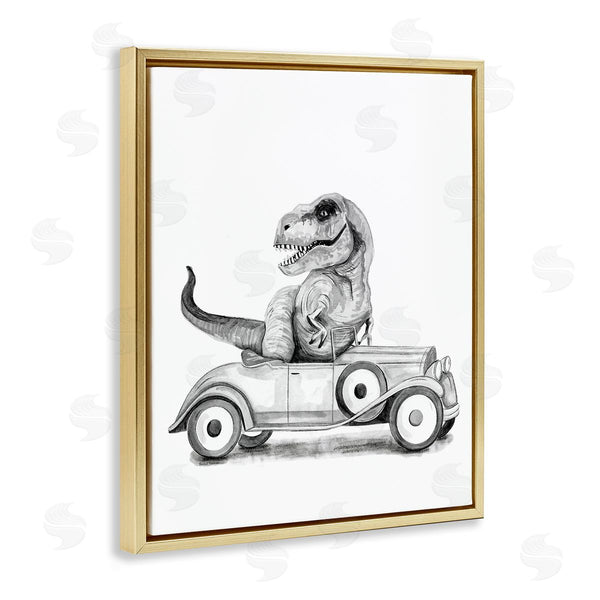 Stupell Industries Rachel Nieman | T-Rex In Hot Rod