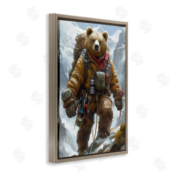 Stupell Industries Ray Heere | Mountain Hiking Bear