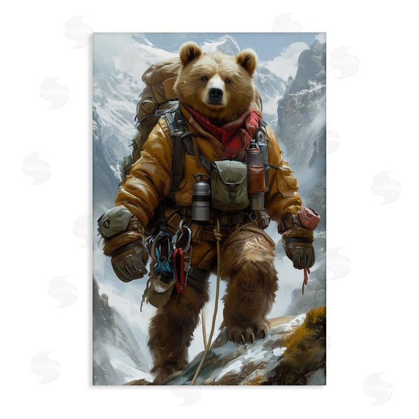 stupell industries Ray Heere | Mountain Hiking Bear