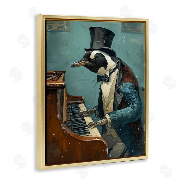 Stupell Industries Ray Heere | Piano Playing Penguin
