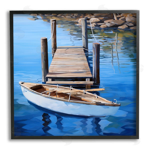 Stupell Industries Ray Powers | Boat & Dock Painting