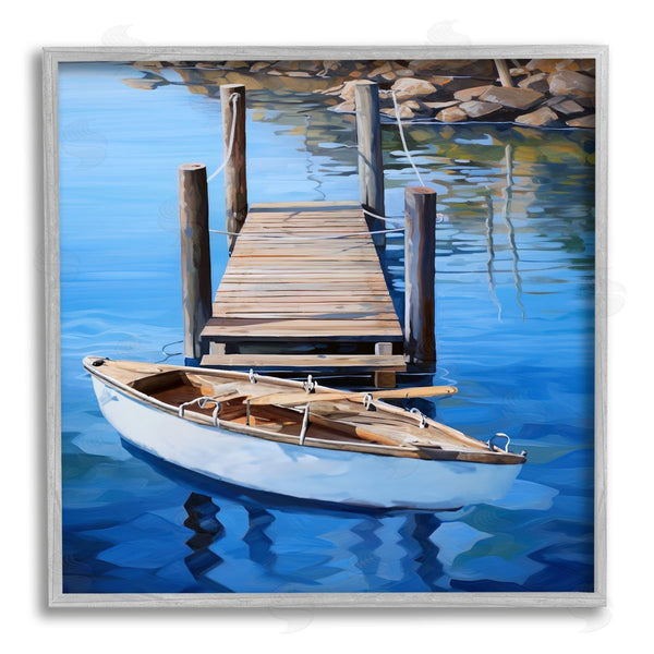 Stupell Industries Ray Powers | Boat & Dock Painting