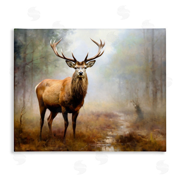 stupell industries Ray Powers | Deer Woodland Trees