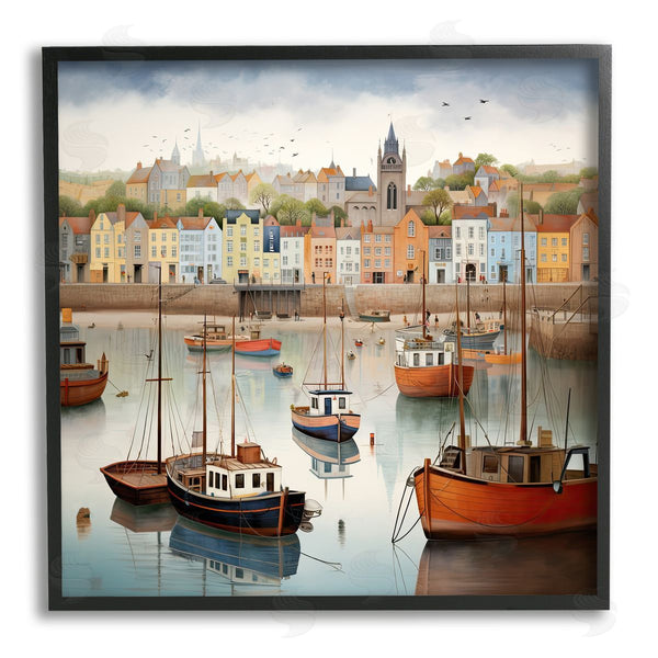 Stupell Industries Ray Powers | Seaside City Harbor