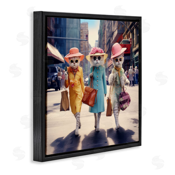 Stupell Industries Ray Powers | Trendy Cat Trio