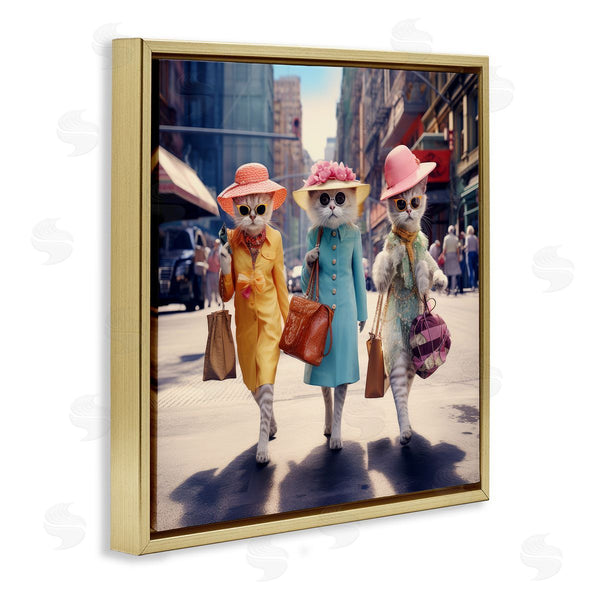 Stupell Industries Ray Powers | Trendy Cat Trio