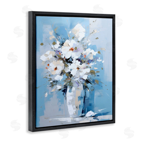 Stupell Industries Ray Powers | White & Blue Bouquet