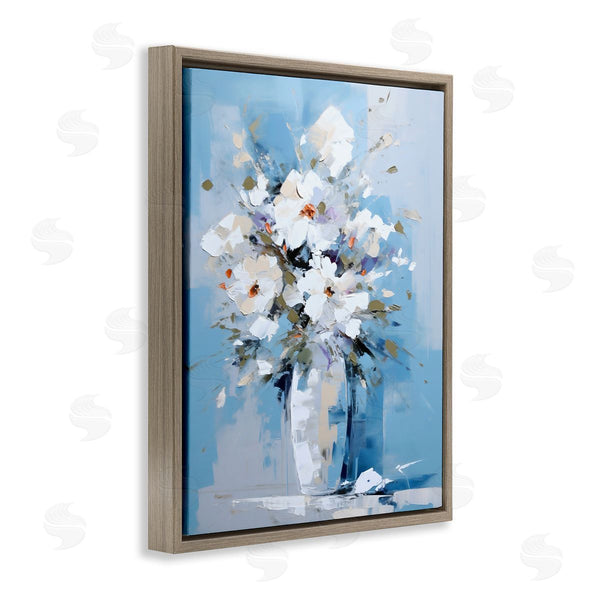 Stupell Industries Ray Powers | White & Blue Bouquet