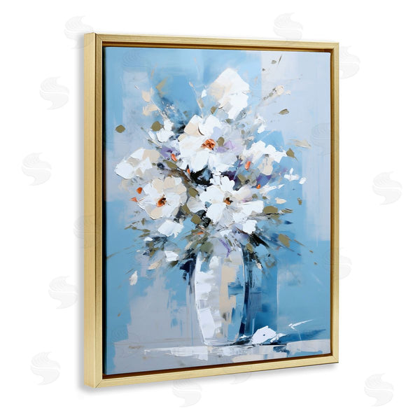 Stupell Industries Ray Powers | White & Blue Bouquet