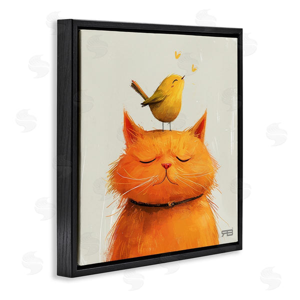 Stupell Industries RB | Bird Perched On Cat Wall Art