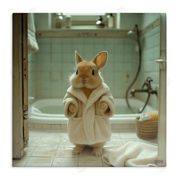 stupell industries RB | Bunny in Bathrobe Wall Art