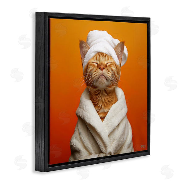 Stupell Industries RB | Cat In Bathrobe Wall Art