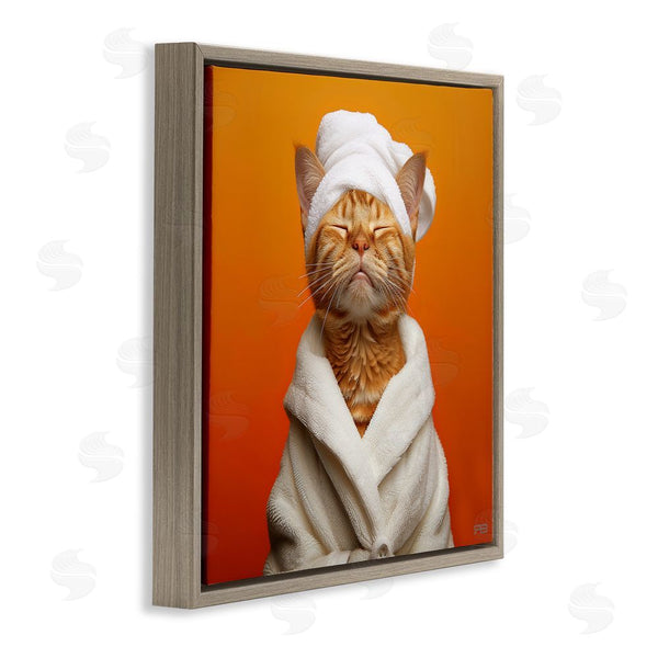 Stupell Industries RB | Cat In Bathrobe Wall Art