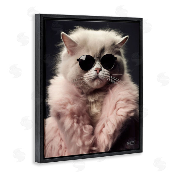 Stupell Industries RB | Cat In Fur Jacket Wall Art