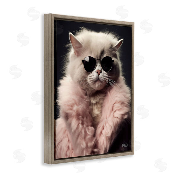 Stupell Industries RB | Cat In Fur Jacket Wall Art