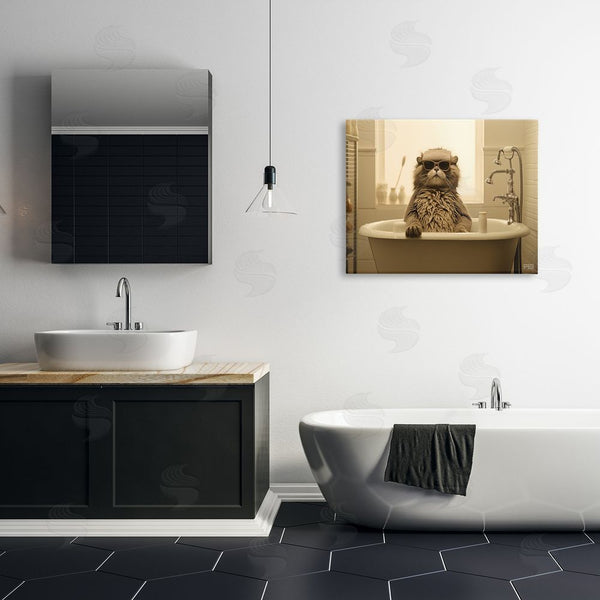 Stupell Industries RB | Cool Cat In Bathtub Wall Art