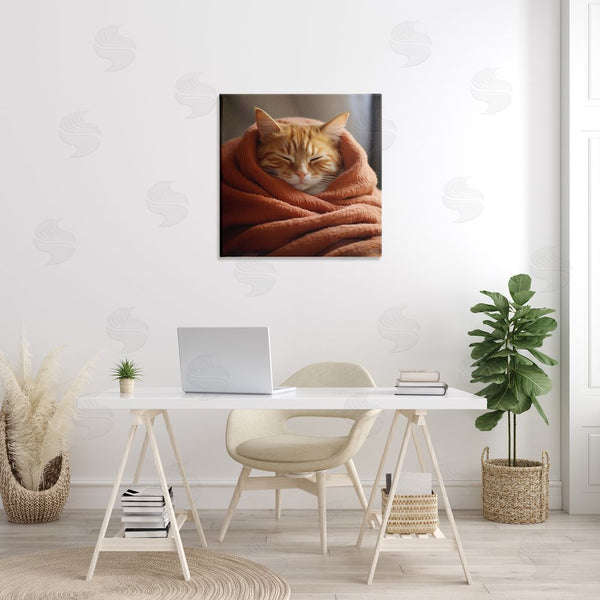 Stupell Industries RB | Cuddling Sleepy Cat Wall Art