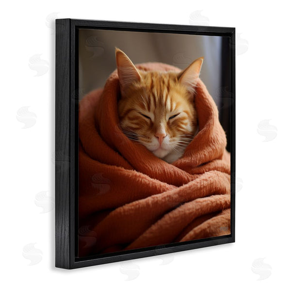 Stupell Industries RB | Cuddling Sleepy Cat Wall Art