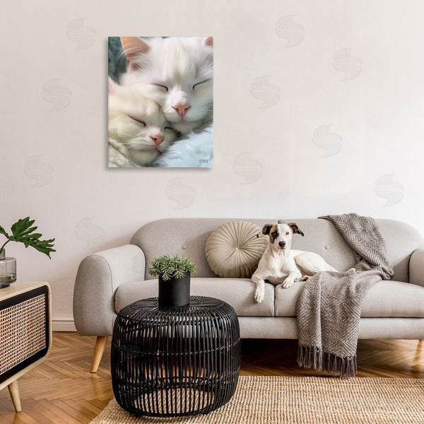 Stupell Industries RB | Cuddling White Cats Wall Art