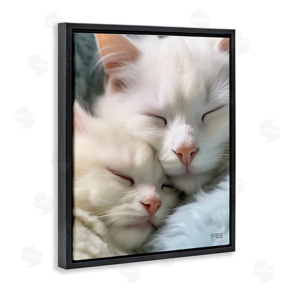 Stupell Industries RB | Cuddling White Cats Wall Art