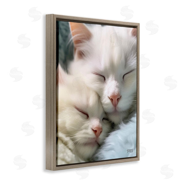 Stupell Industries RB | Cuddling White Cats Wall Art