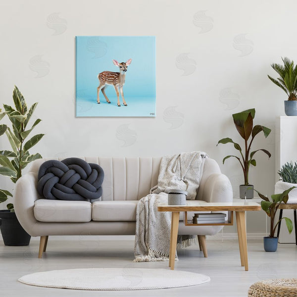 Stupell Industries RB | Deer Fawn On Blue Wall Art