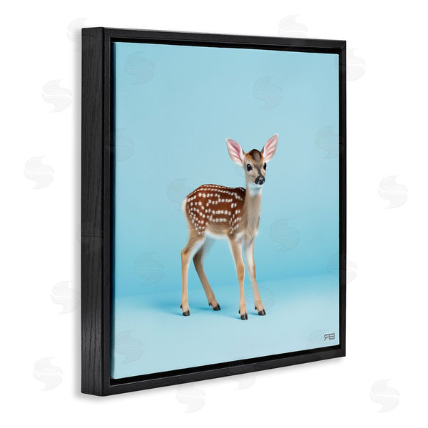 Stupell Industries RB | Deer Fawn On Blue Wall Art