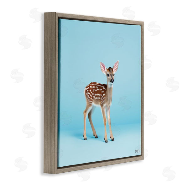 Stupell Industries RB | Deer Fawn On Blue Wall Art