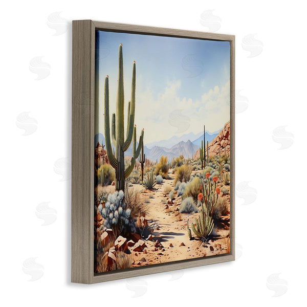 Stupell Industries RB | Desert Cactus Path Wall Art