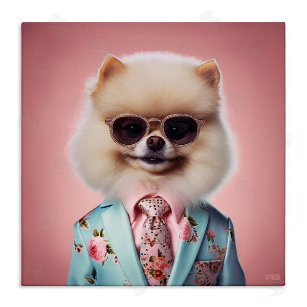 stupell industries RB | Dog in Chic Suit Wall Art