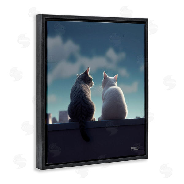 Stupell Industries RB | Gazing Cat Pair Wall Art