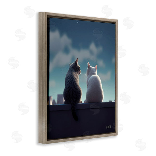 Stupell Industries RB | Gazing Cat Pair Wall Art