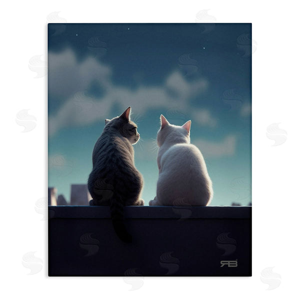 stupell industries RB | Gazing Cat Pair Wall Art