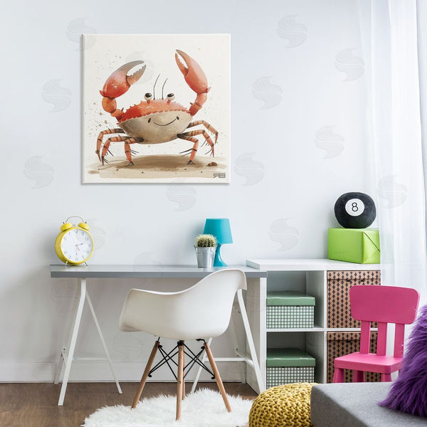 Stupell Industries RB | Happy Beach Crab Wall Art