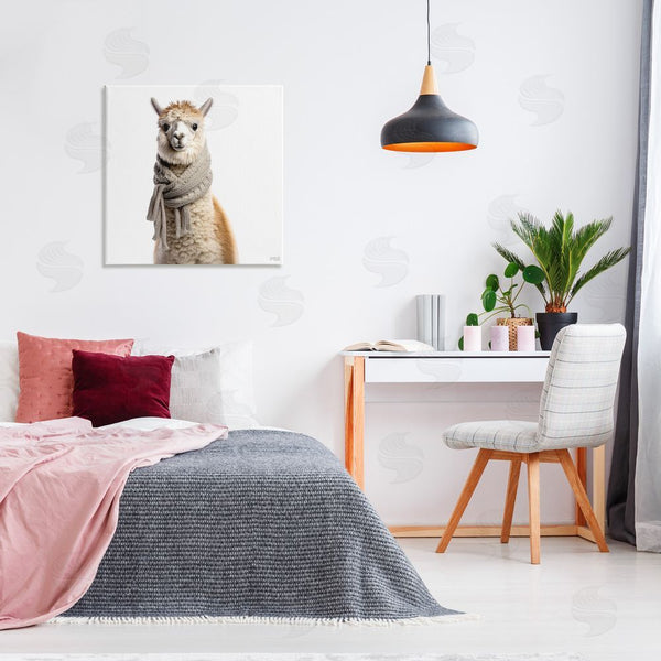 Stupell Industries RB | Llama Wearing Scarf Wall Art