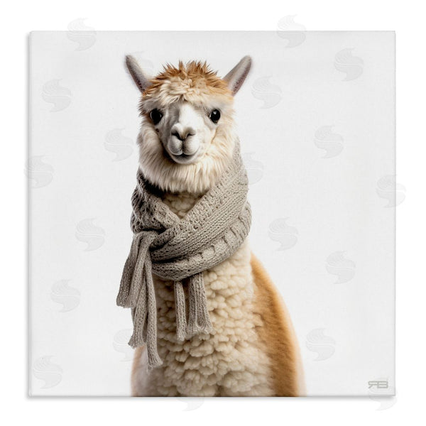 stupell industries RB | Llama Wearing Scarf Wall Art
