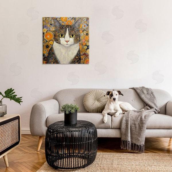 Stupell Industries RB | Mosaic Pattered Cat Wall Art