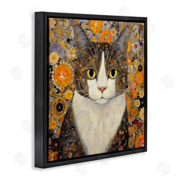 Stupell Industries RB | Mosaic Pattered Cat Wall Art