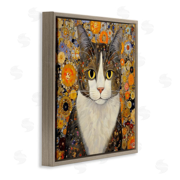 Stupell Industries RB | Mosaic Pattered Cat Wall Art