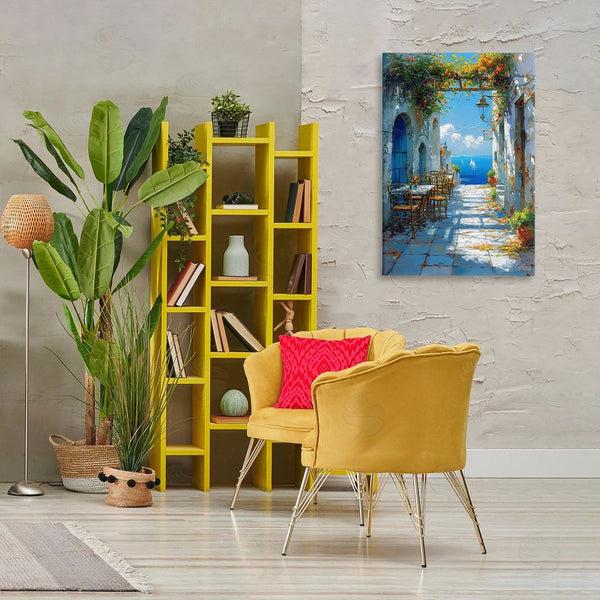 Stupell Industries RB | Quaint Alley By Sea Wall Art