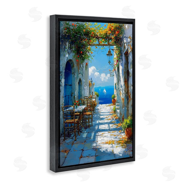 Stupell Industries RB | Quaint Alley By Sea Wall Art