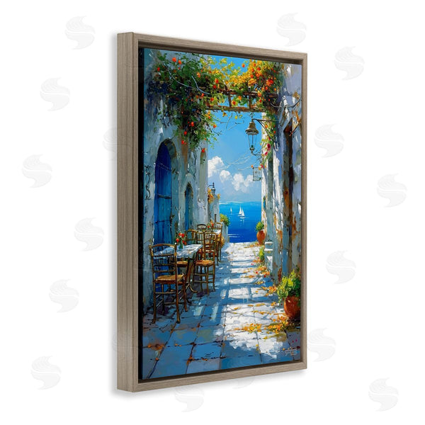 Stupell Industries RB | Quaint Alley By Sea Wall Art