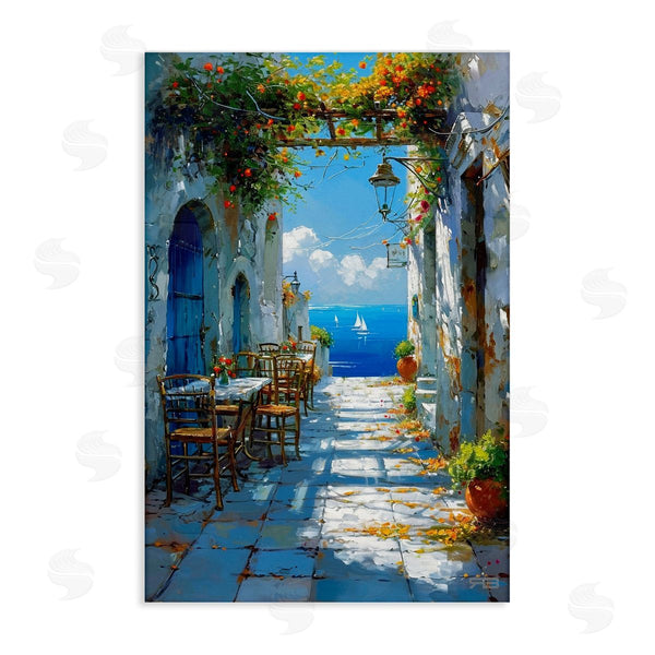 stupell industries RB | Quaint Alley by Sea Wall Art
