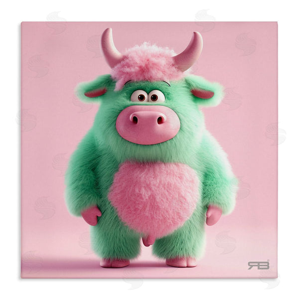 stupell industries RB | Silly Green Cow Wall Art
