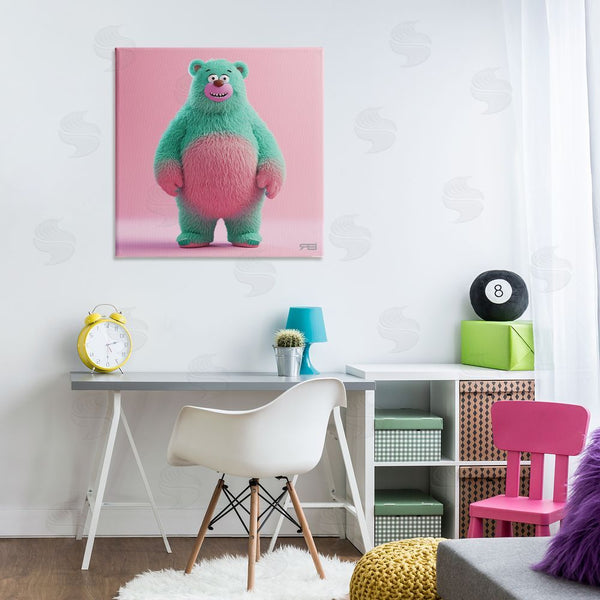 Stupell Industries RB | Smiling Green Bear Wall Art