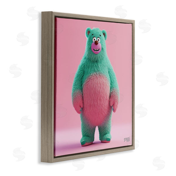 Stupell Industries RB | Smiling Green Bear Wall Art