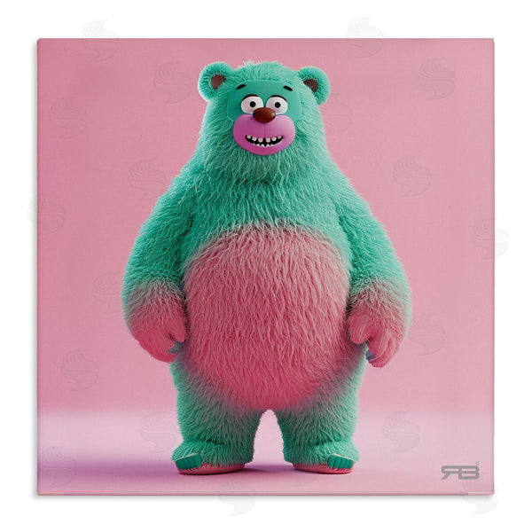 stupell industries RB | Smiling Green Bear Wall Art