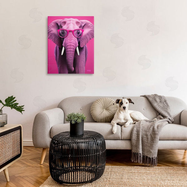 Stupell Industries RB | Vivid Pink Elephant Wall Art